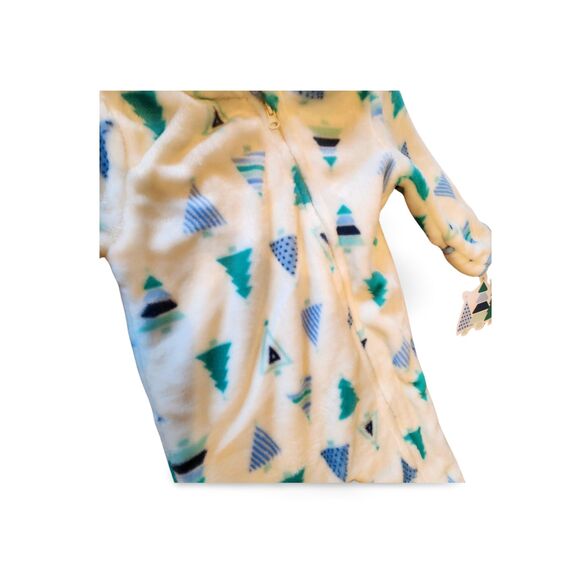 NWT Little Beginnings Tree Print Plush Bunting Pram 6-9M Unisex Hooded - Picture 8 of 15